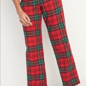 Old Navy Red Plaid Flannel Pants NWT